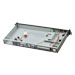 short 1U rackmount barebone system chassis with the open cover