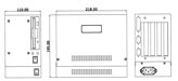 the drawing of Compact rackmount chassis/ PICMG x4 slots