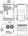 the drawing of Compact rackmount chassis/ PICMG x8 slots