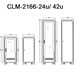 Drawing of Free standing 19" aluminum Server Racks/ Telecom Cabinets