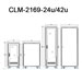 Drawing of Free standing 19" aluminum Server Racks/ Telecom Cabinets